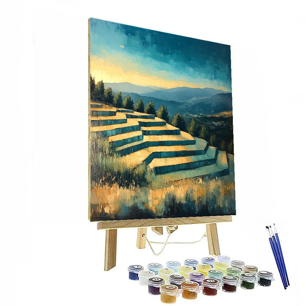 Paul Cézanne Inspired Mountain Terrace Numbered painting kits