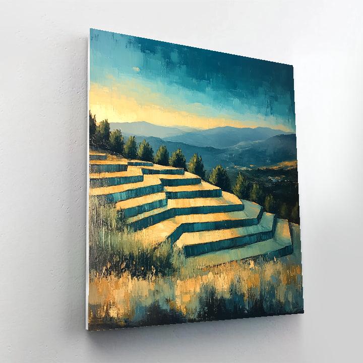 Paul Cézanne Inspired Mountain Terrace Numbered painting kits