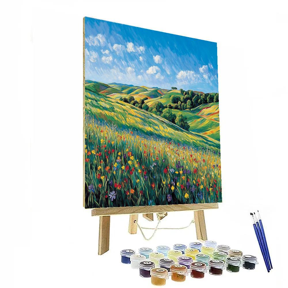 Paul Cézanne Inspired Whispering Meadows paint by color