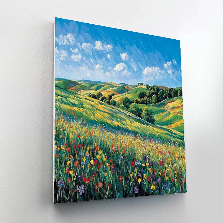 Paul Cézanne Inspired Whispering Meadows paint by color