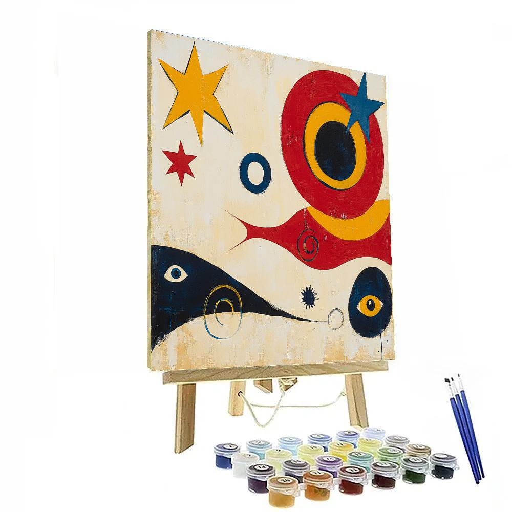 Joan Miró Inspired Joyful Abstraction paint by number