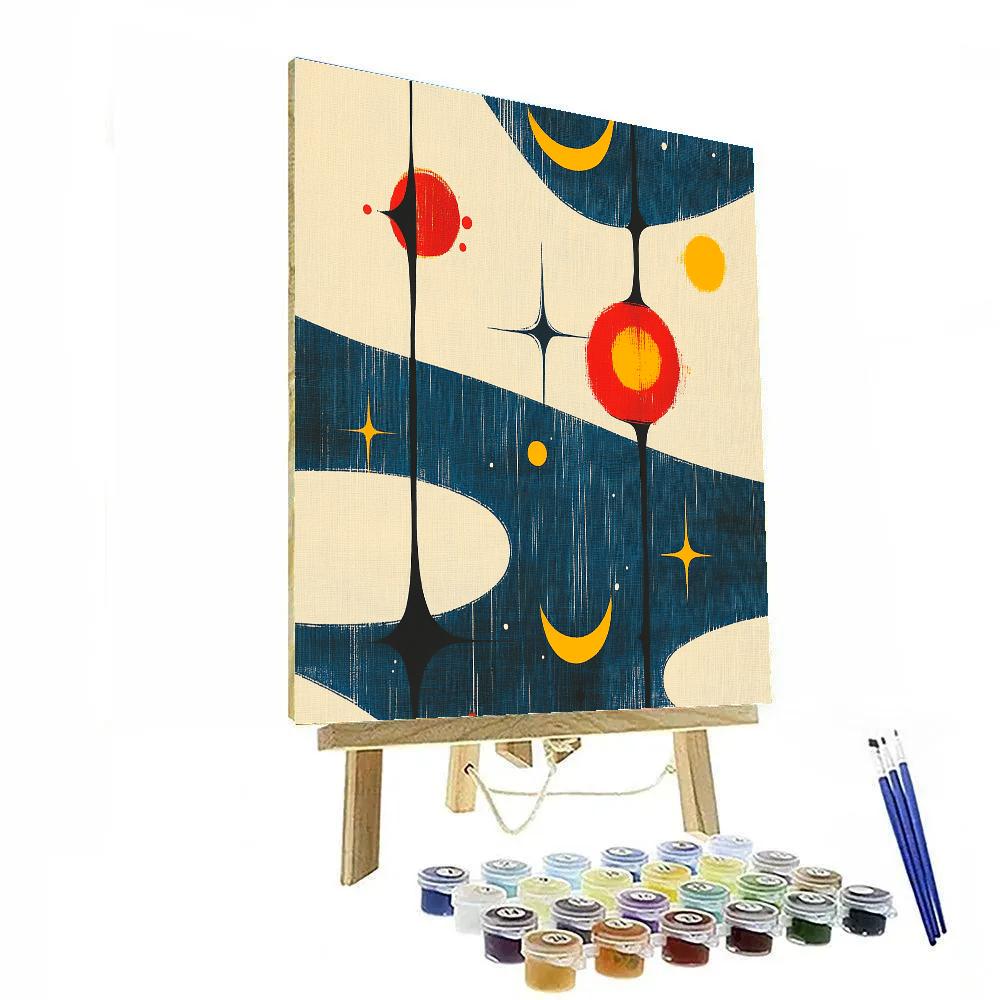 Joan Miró Inspired Constellations Celestial Drift Number painting