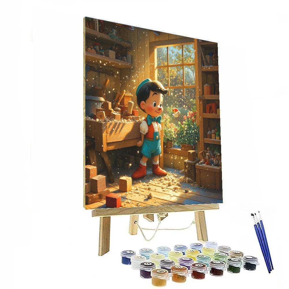 Pinocchio Puppet Playtime Surprise paint by color