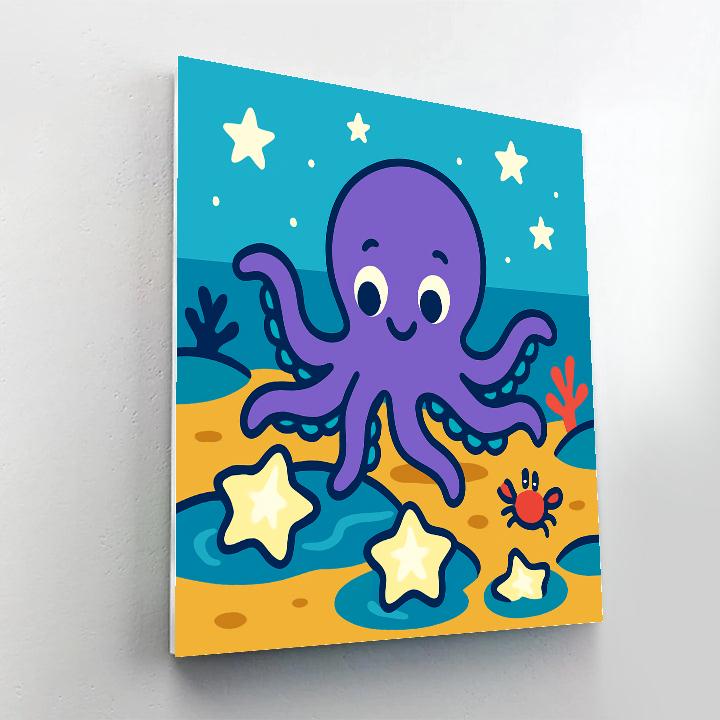 Octopus Starry Adventure Painting by numbers kit