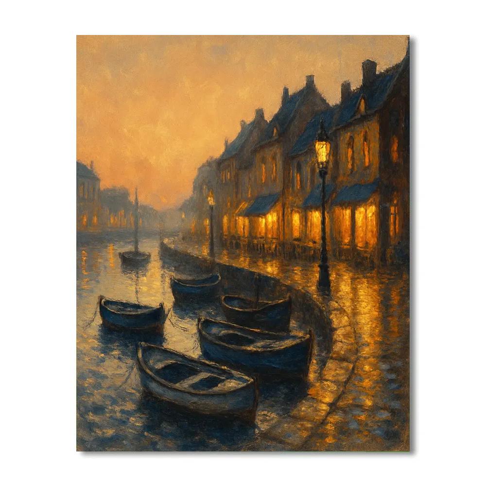 Cozy Harbor Evening Paint by numbers kits