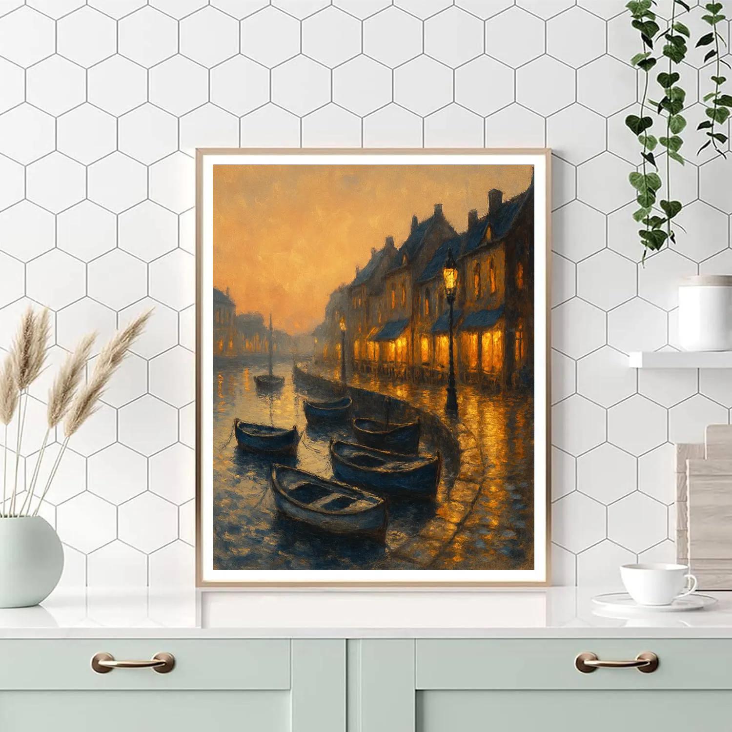 Cozy Harbor Evening Paint by numbers kits