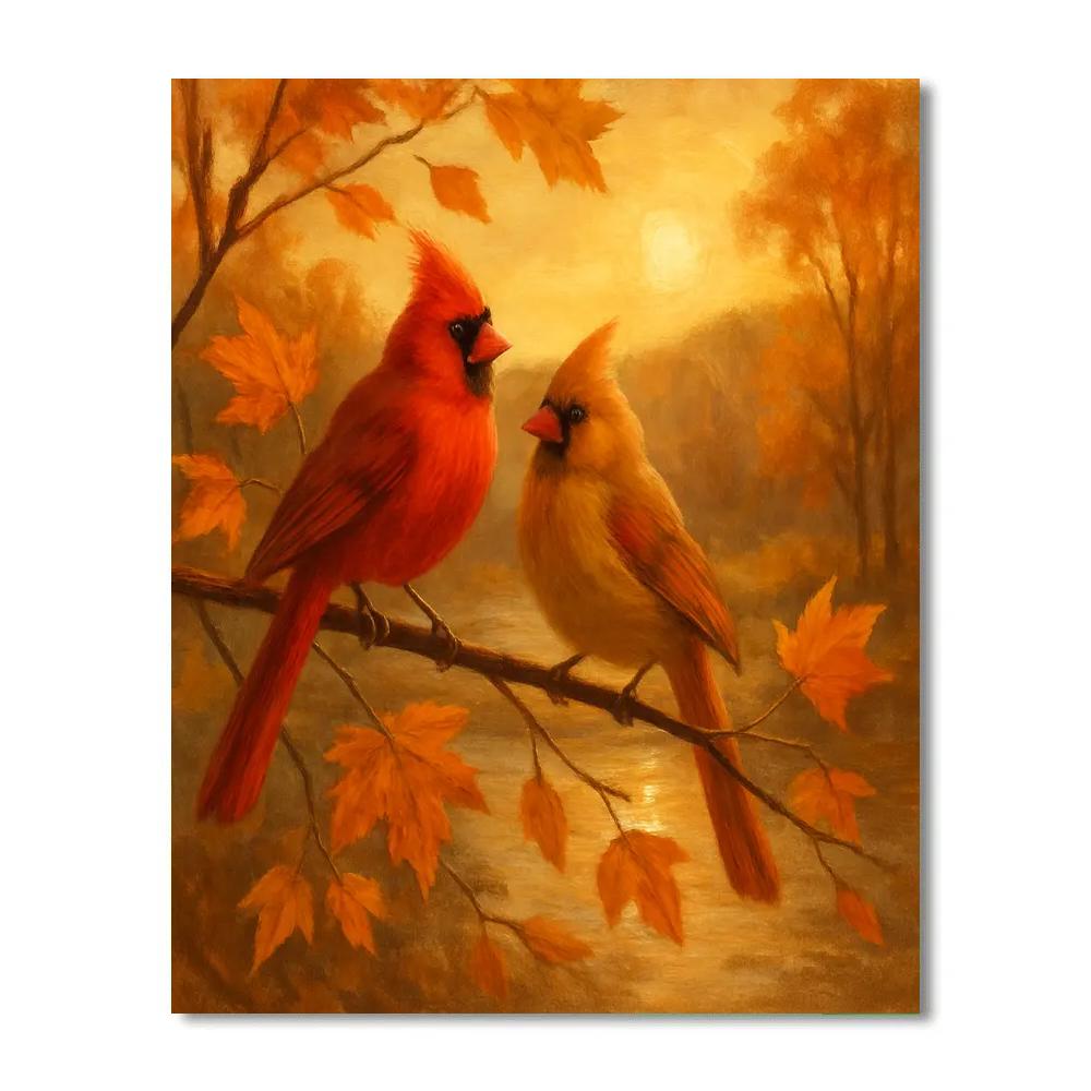 Feathered Autumn Haven Numbered painting kits