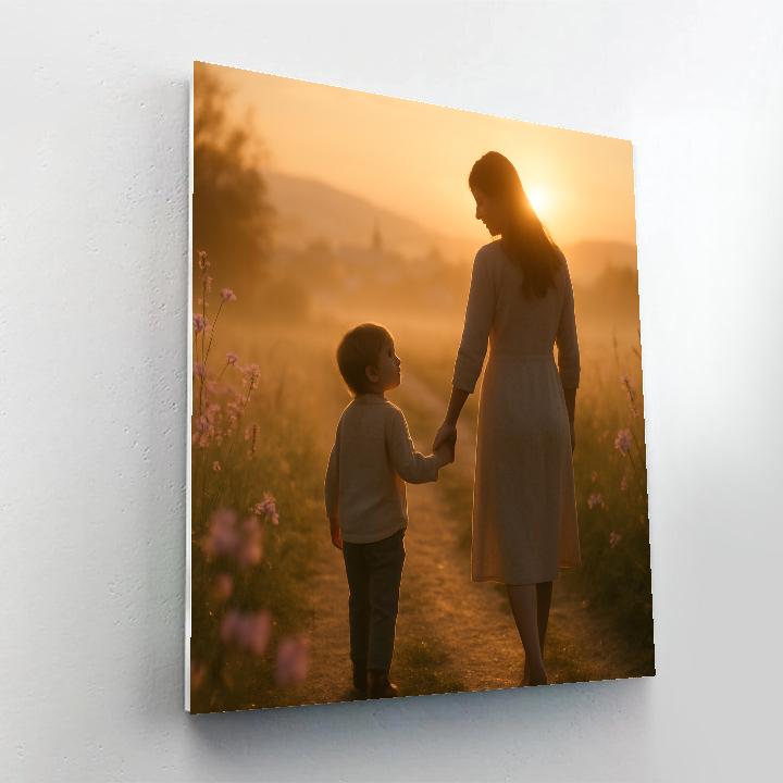 Sunrise Walk With Mom painting number kit