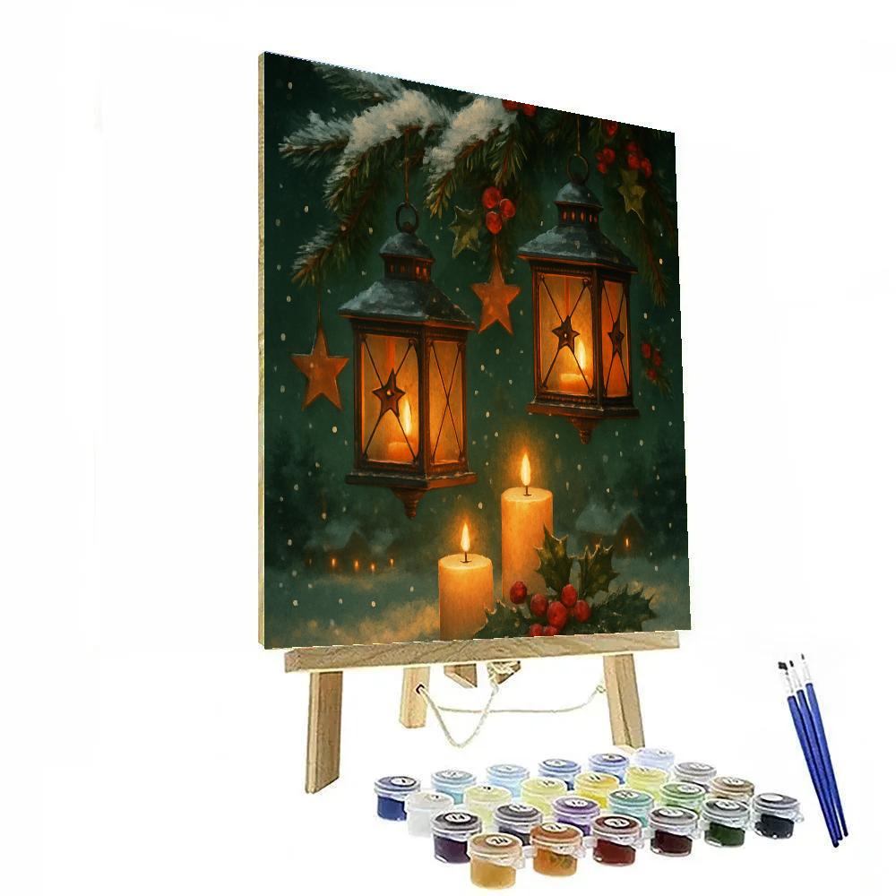 Christmas Midnight Lanterns paint by color