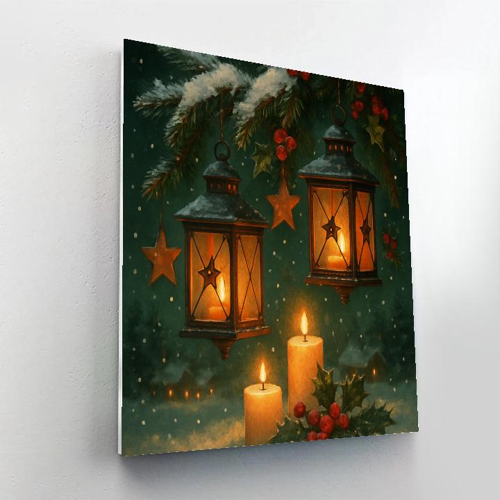 Christmas Midnight Lanterns paint by color