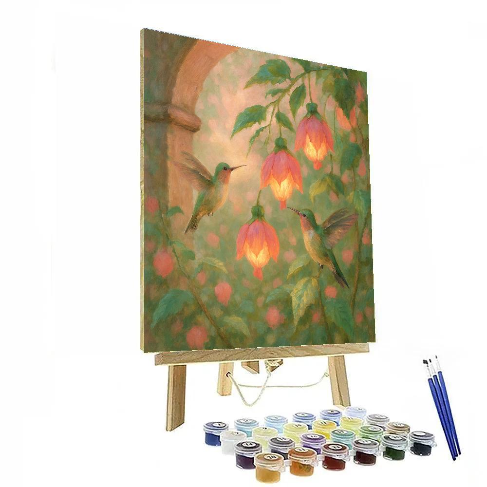 Hummingbird Lantern Brunch Painting by numbers kit
