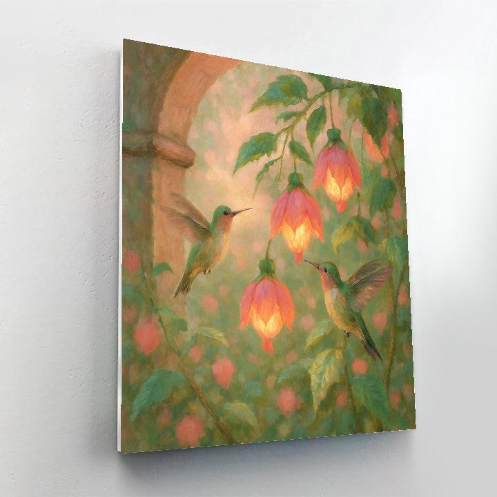 Hummingbird Lantern Brunch Painting by numbers kit