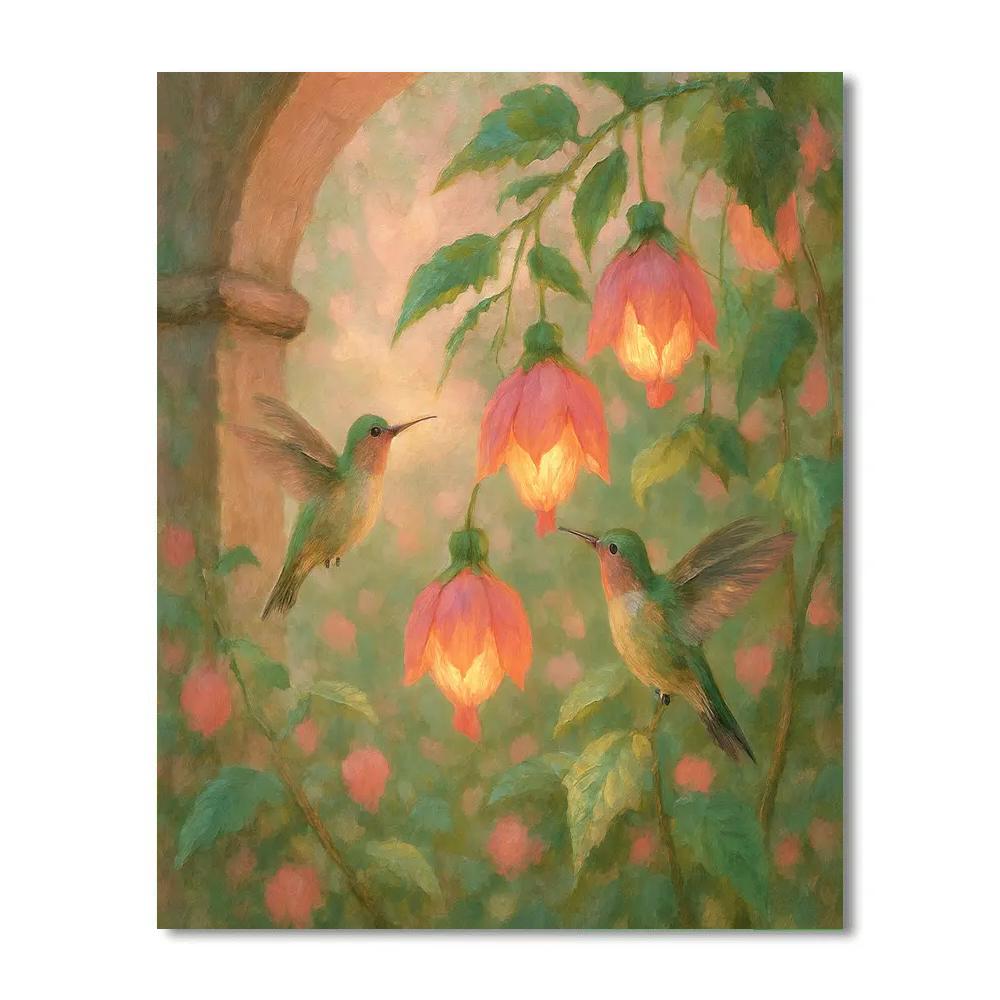 Hummingbird Lantern Brunch Painting by numbers kit