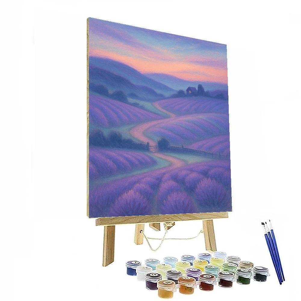 Rolling Hills Lavender Dream paint by numbers