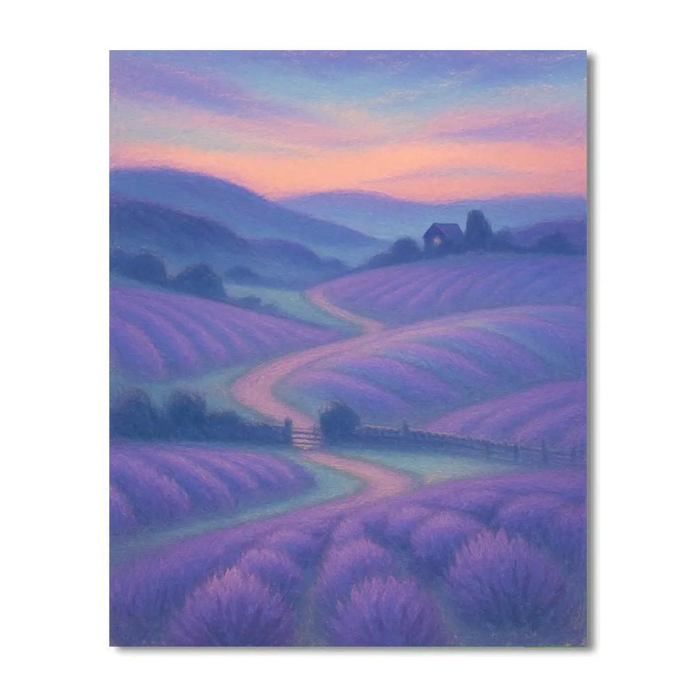Rolling Hills Lavender Dream paint by numbers