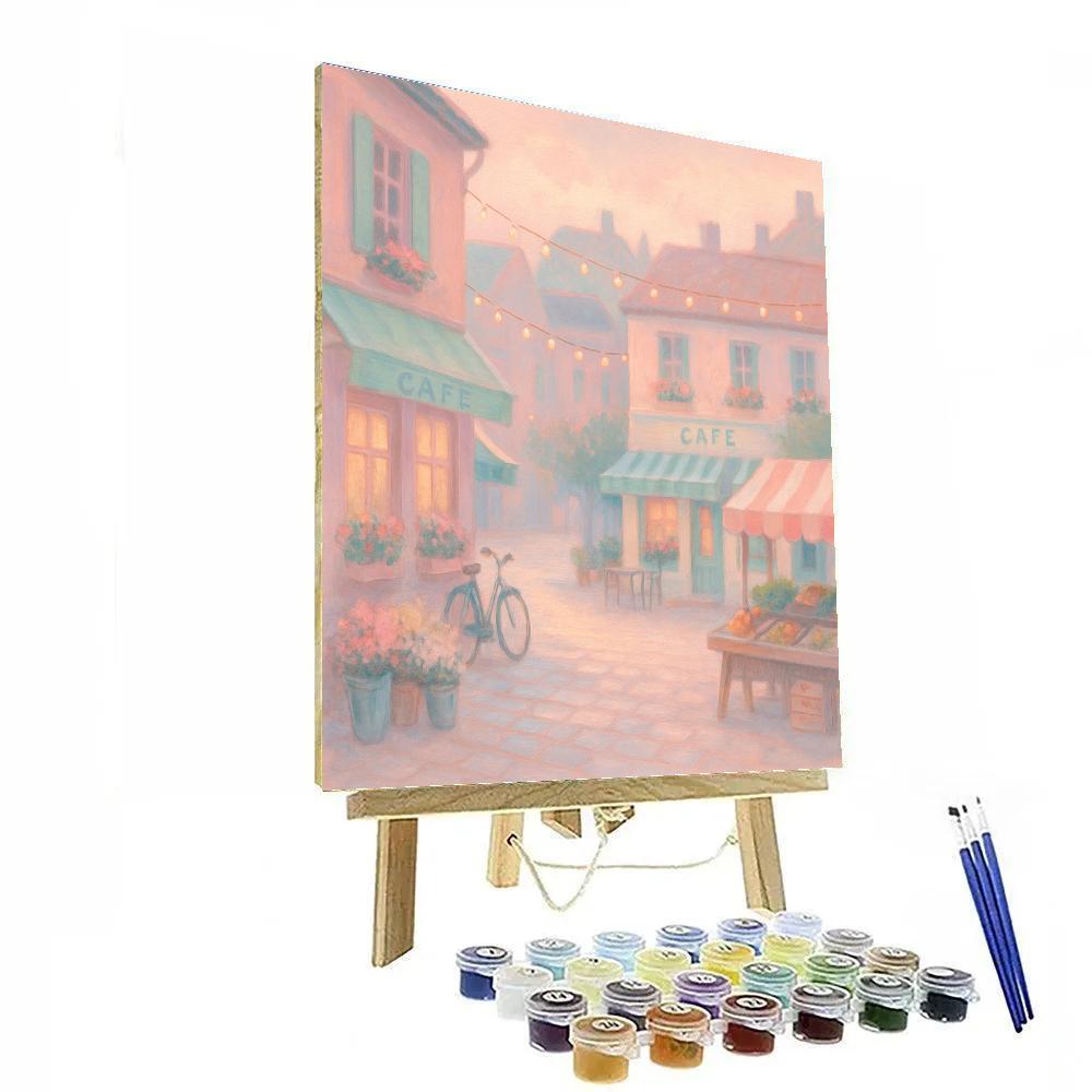 Pastel Market Square paint by number