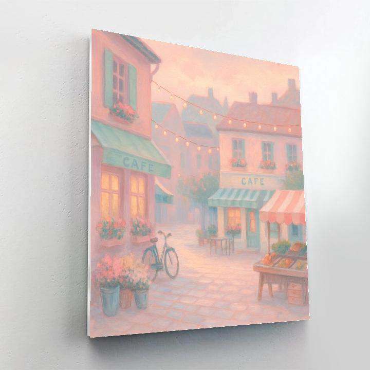 Pastel Market Square paint by number