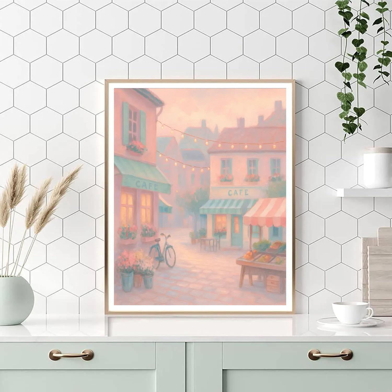 Pastel Market Square paint by number