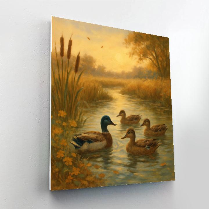 Ducks On Golden Pond Trail Paint by numbers art