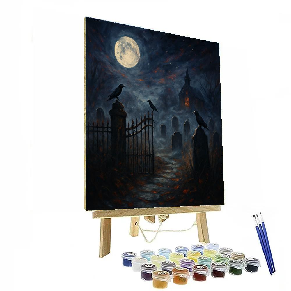 Thorngate Cemetery Twilight paint by color