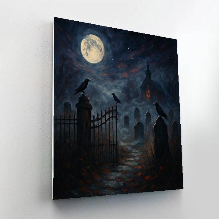 Thorngate Cemetery Twilight paint by color