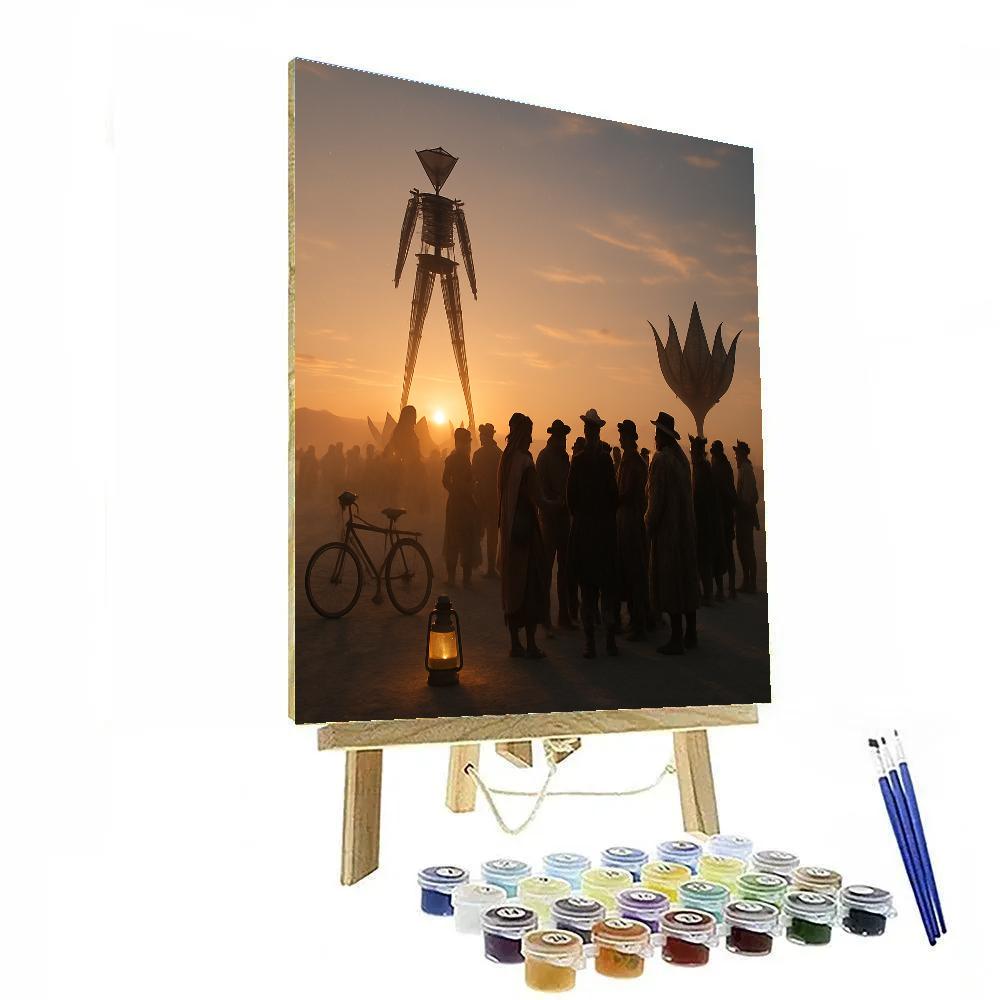 Burning Man Playa Ritual paint by numbers