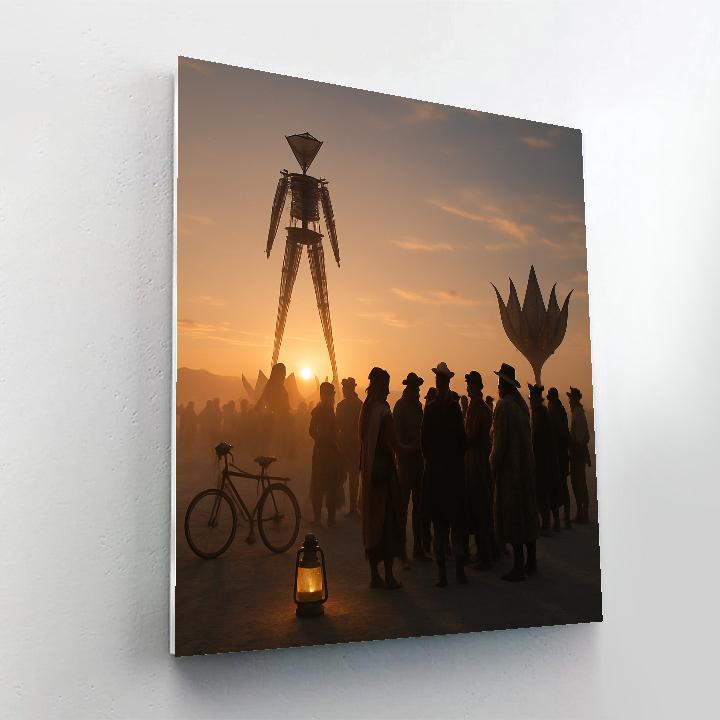 Burning Man Playa Ritual paint by numbers