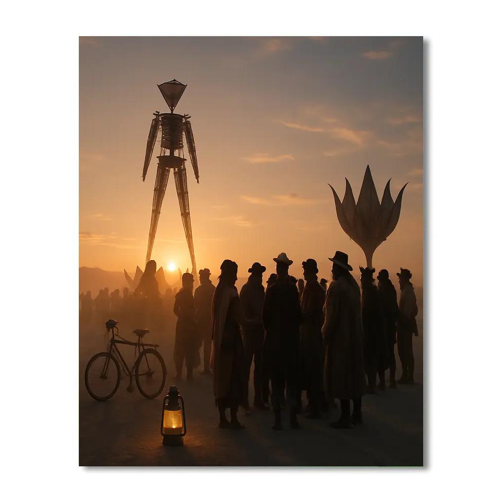 Burning Man Playa Ritual paint by numbers