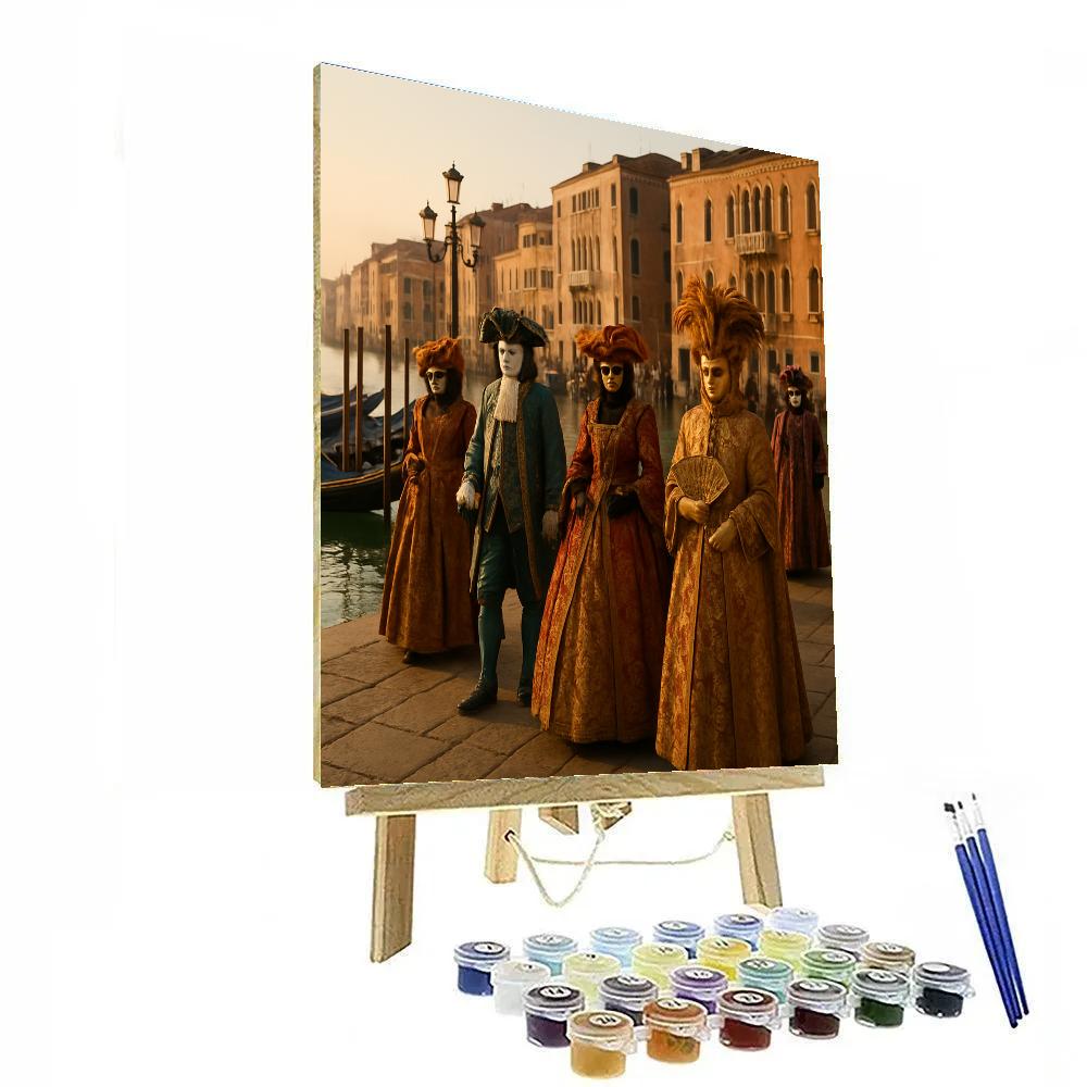 Venice Carnevale Mask Procession DIY paint by numbers