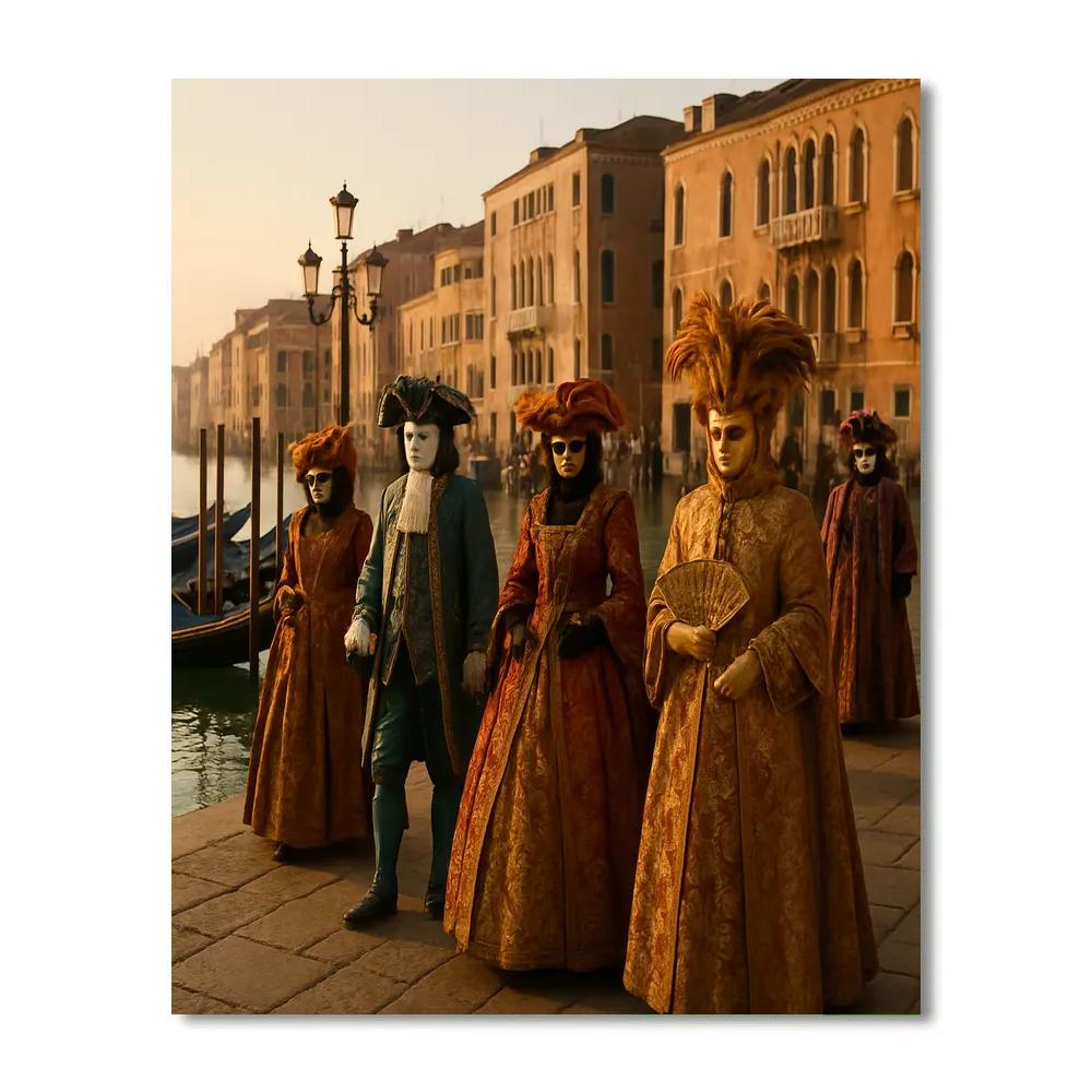 Venice Carnevale Mask Procession DIY paint by numbers