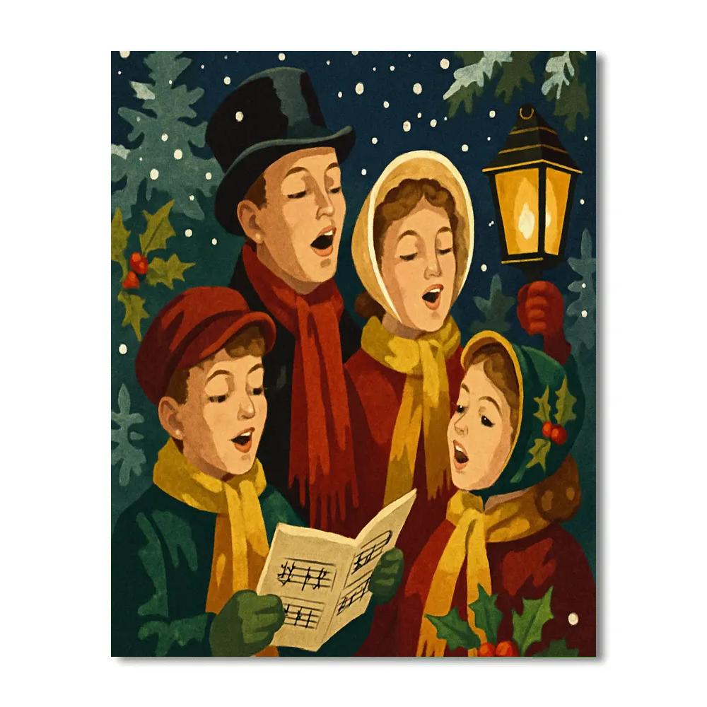Midnight Snow Carol Number painting