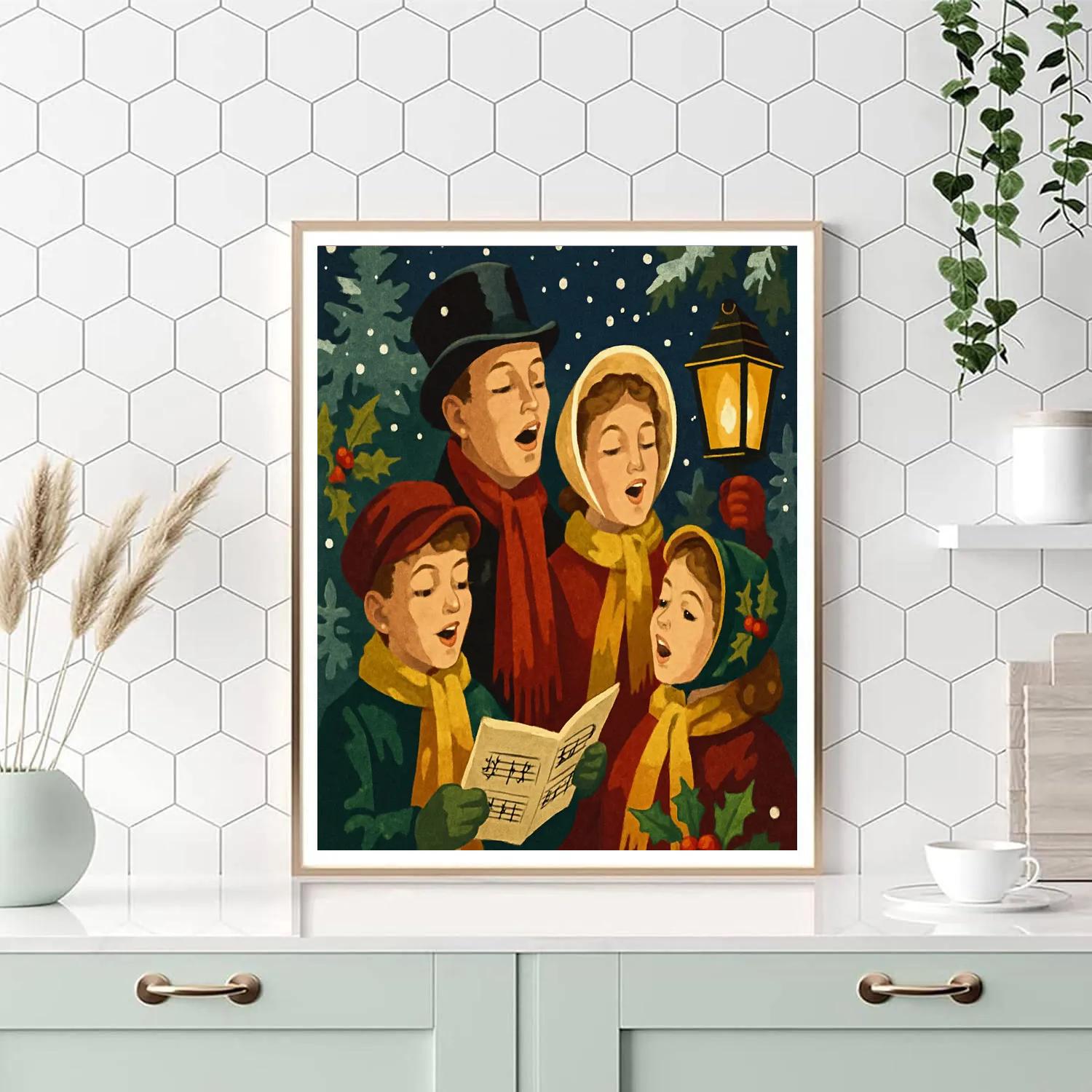 Midnight Snow Carol Number painting