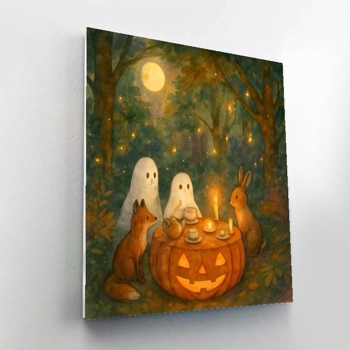 Enchanted Halloween Forest Tea Party Paint by numbers kits