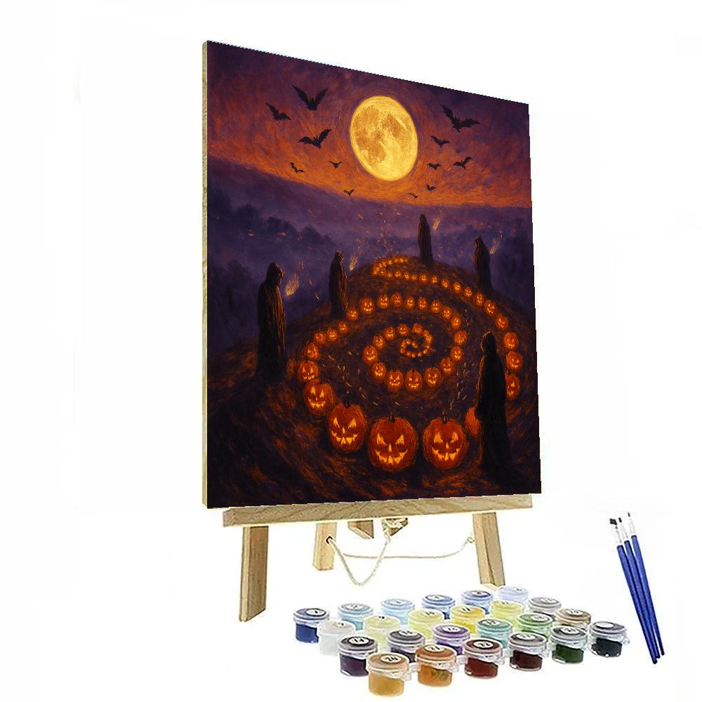 Hollow Ridge Pumpkin Spiral Painting by numbers kit