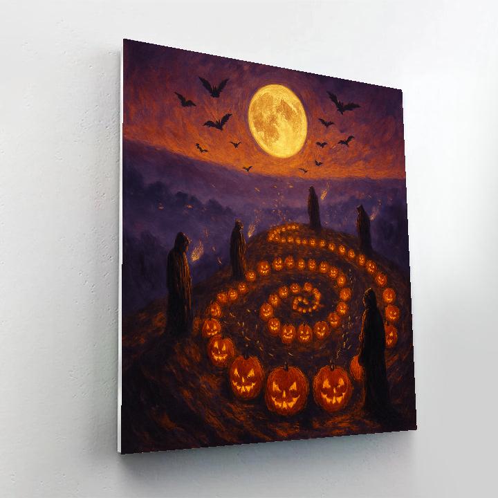 Hollow Ridge Pumpkin Spiral Painting by numbers kit
