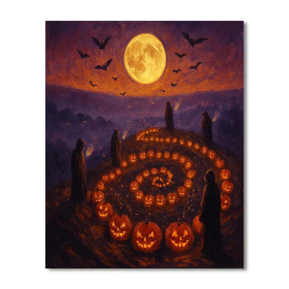 Hollow Ridge Pumpkin Spiral Painting by numbers kit