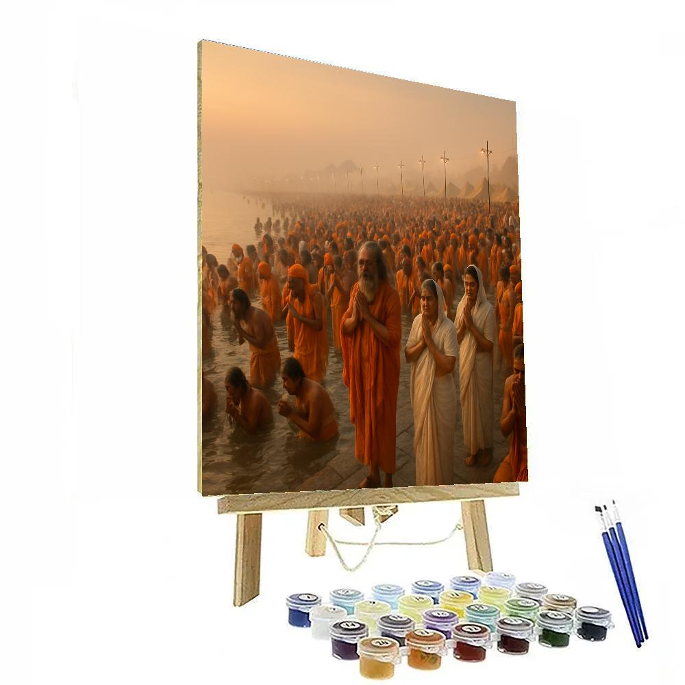 Kumbh Mela River Confluence Gathering Painting by numbers kit
