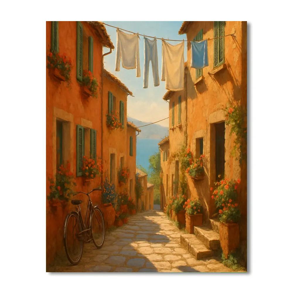Italy Sunlit Alleys painting number kit