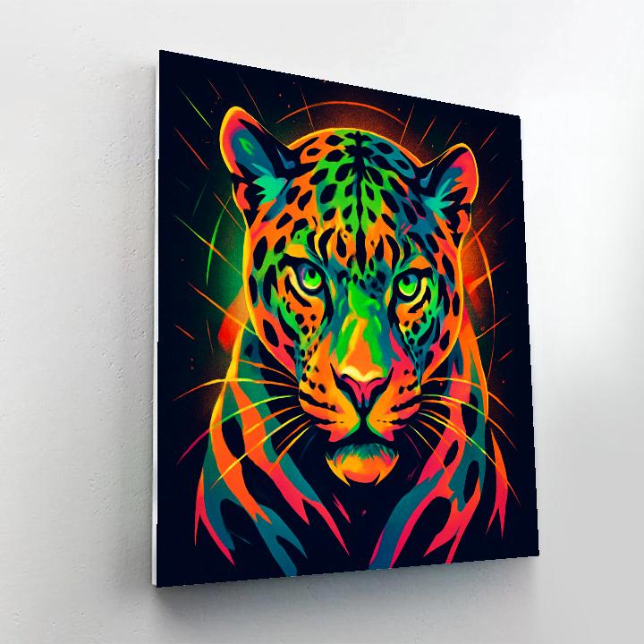Electric Jaguar Pulse Portrait Numbered painting kits