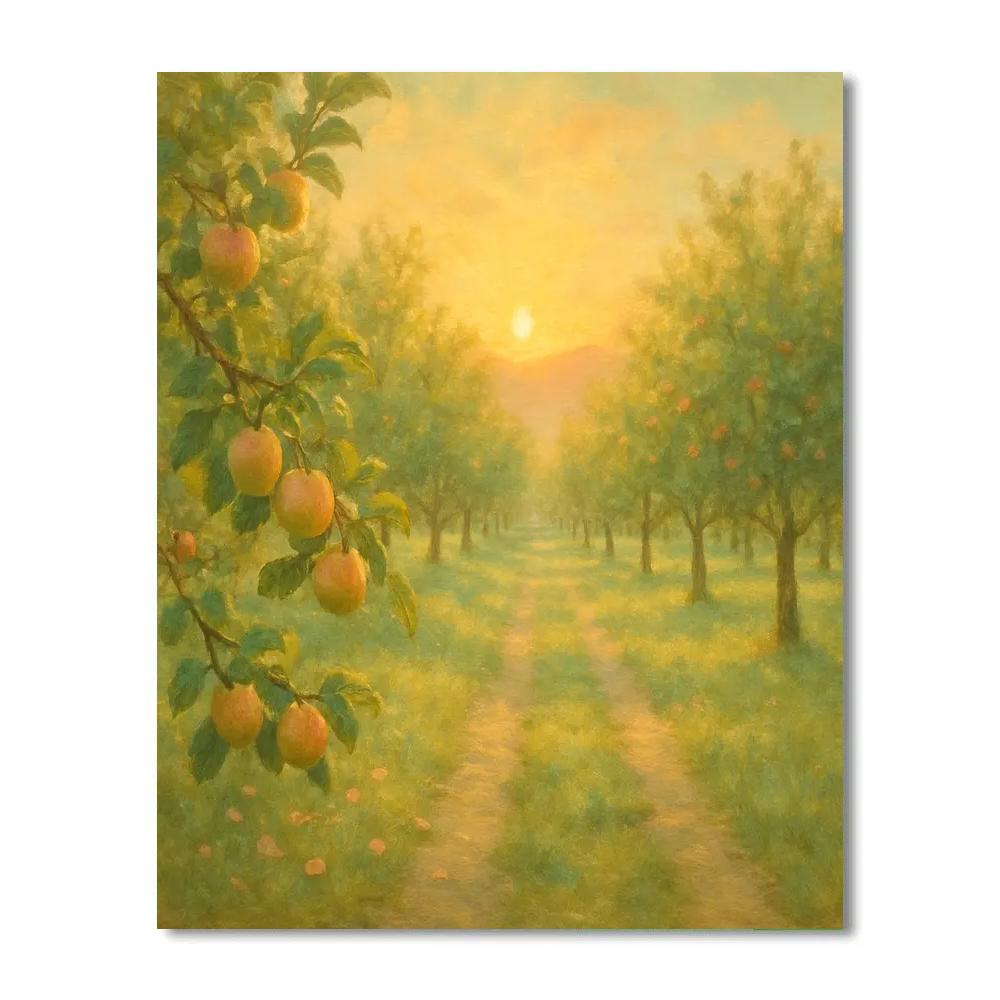Sunrise Over Dawn Orchards Paint by numbers art
