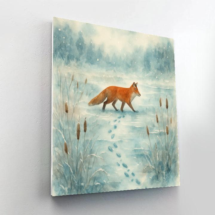 Fox Tracks Through Silver Marsh Painting by numbers kit