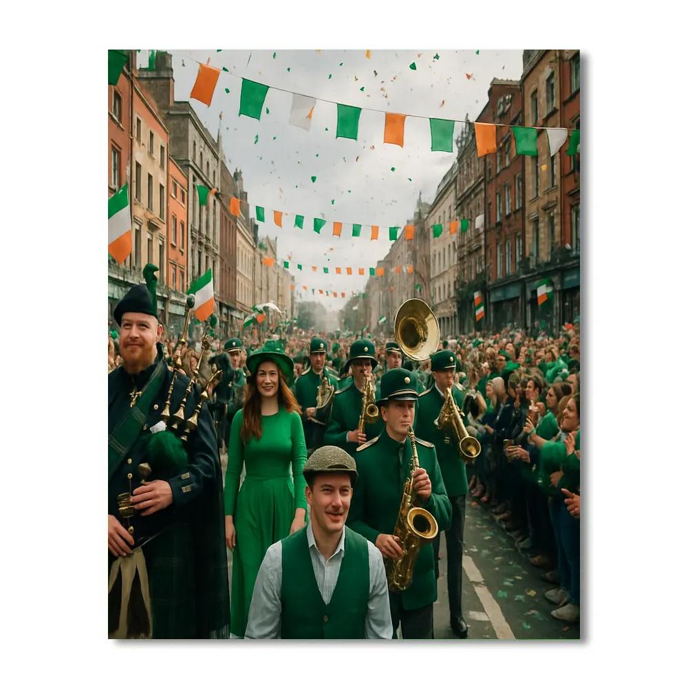 St Patrick Parade Dublin Celebration paint by numbers