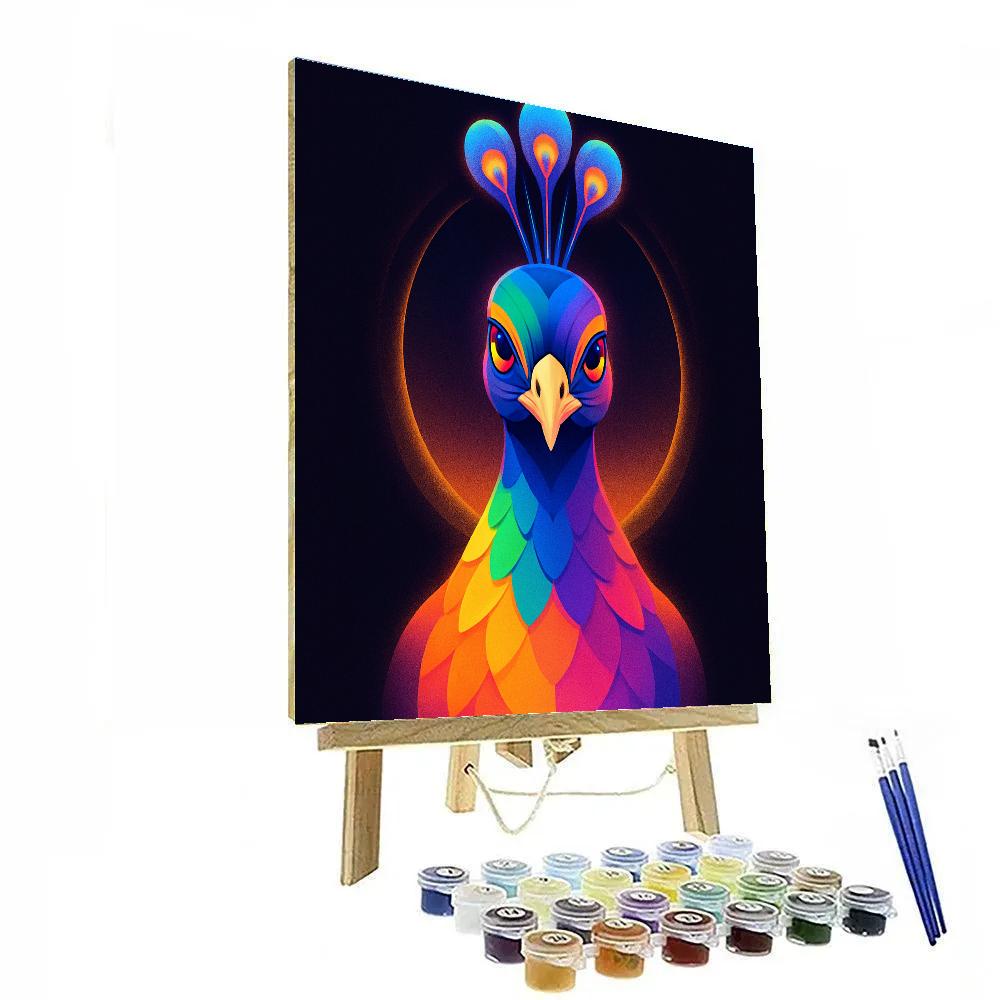Royal Peacock Dreamscape paint by number