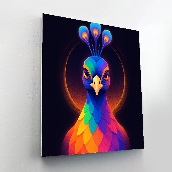 Royal Peacock Dreamscape paint by number