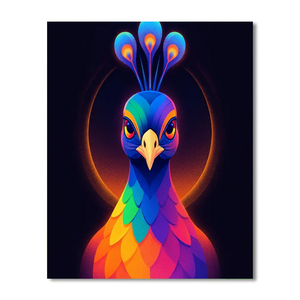 Royal Peacock Dreamscape paint by number