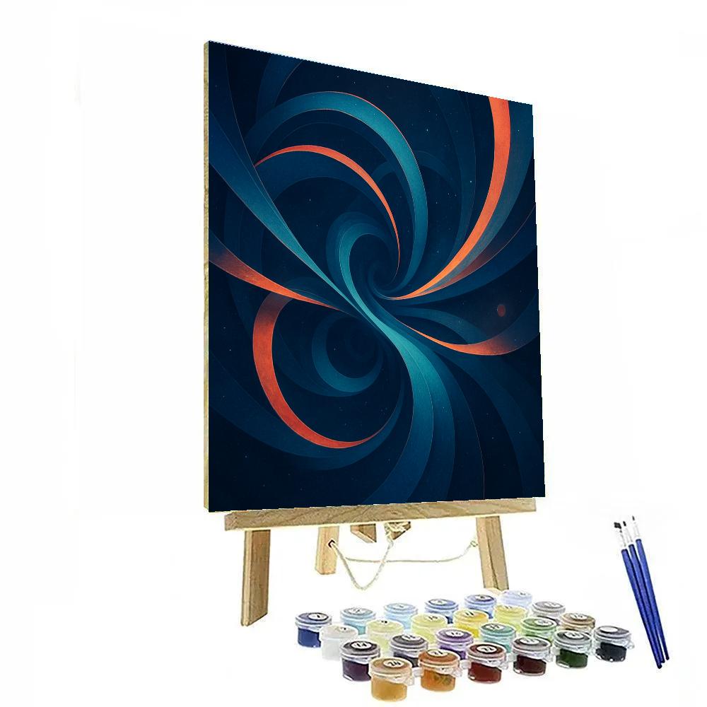 Abstract Cosmic Threads painting number kit