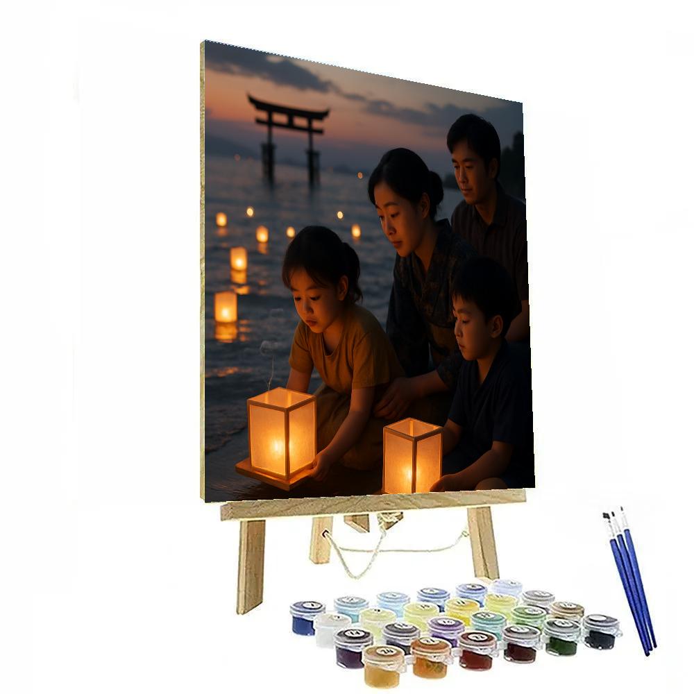 Obon Lantern Floating Memorial paint by number