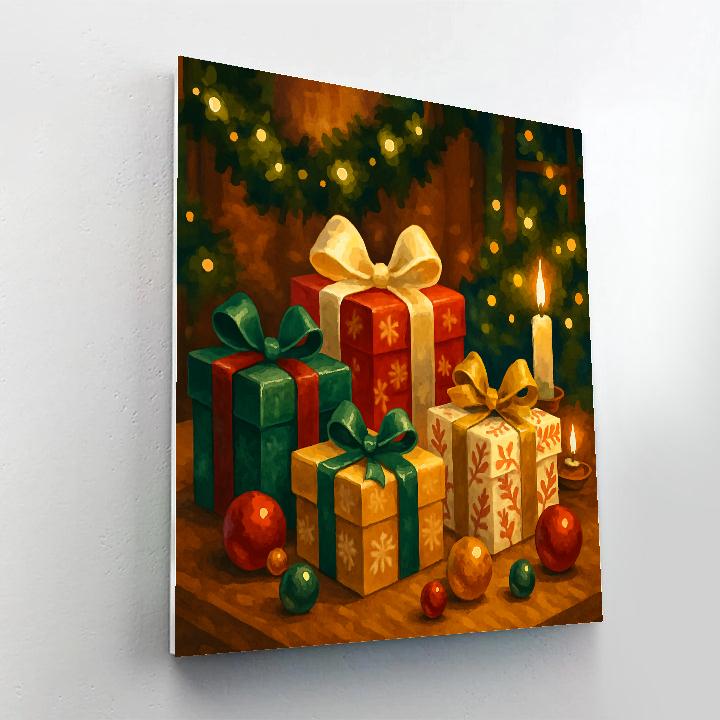 Gifts Wrapped In Joy Painting by numbers kit