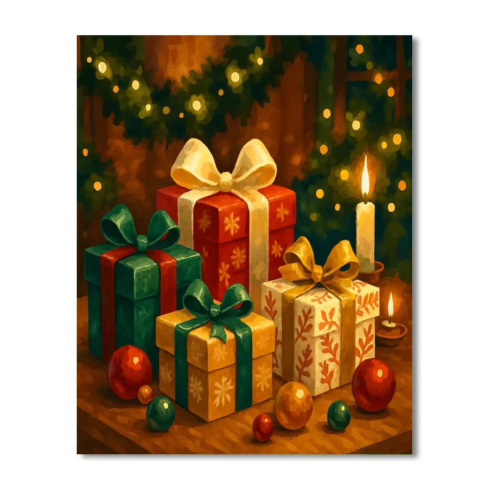 Gifts Wrapped In Joy Painting by numbers kit