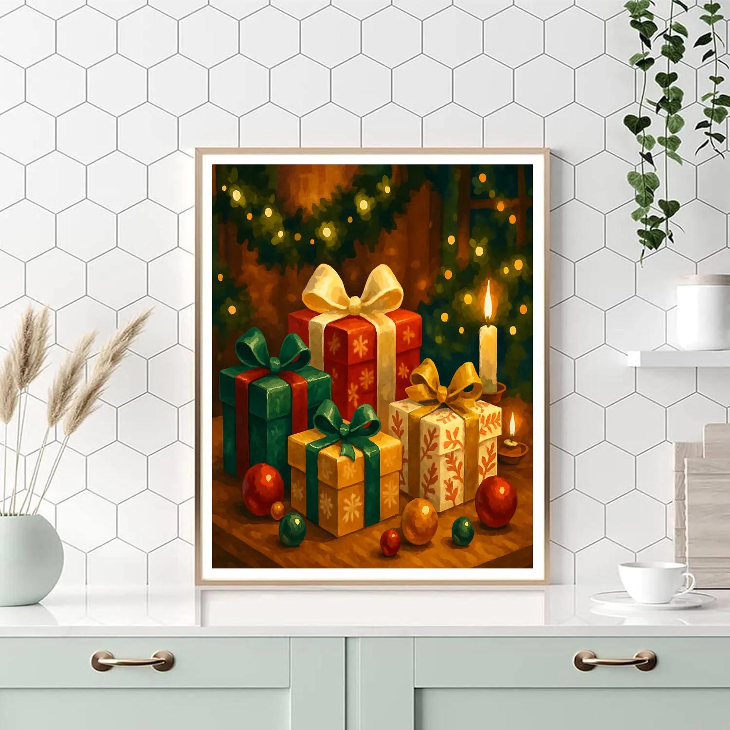 Gifts Wrapped In Joy Painting by numbers kit